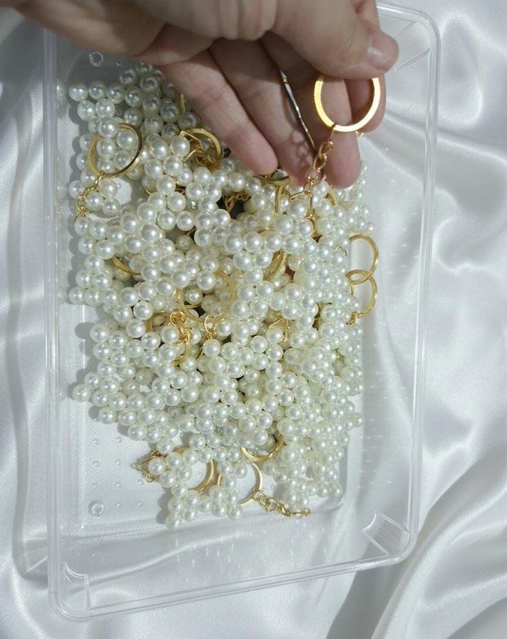 İnci Boncuklu Yıldız Anahtarlık 30 adet - Görsel 2