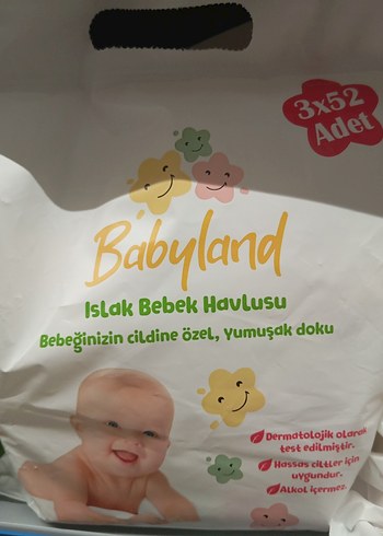 Babyland Islak Bebek Havlusu 3x52 Adet