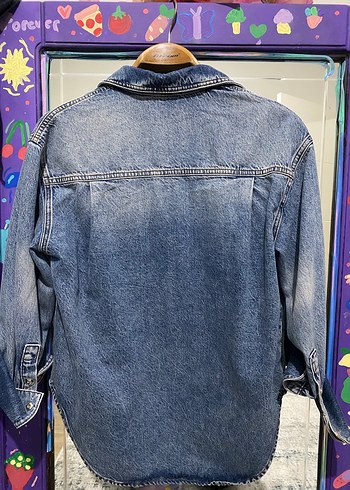 xs Beden ANINE BING Mavi Düğmeli Denim Ceket