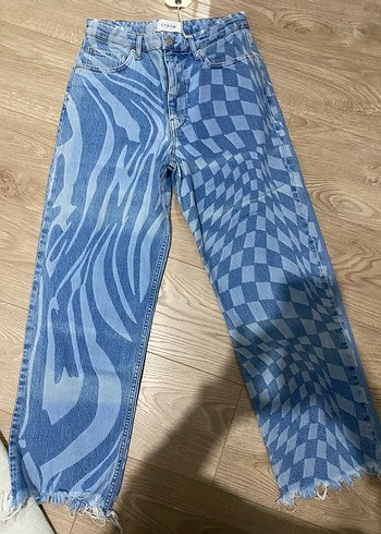 Mavi Batik Desenli Regular Fit Kadın Kot Pantolon