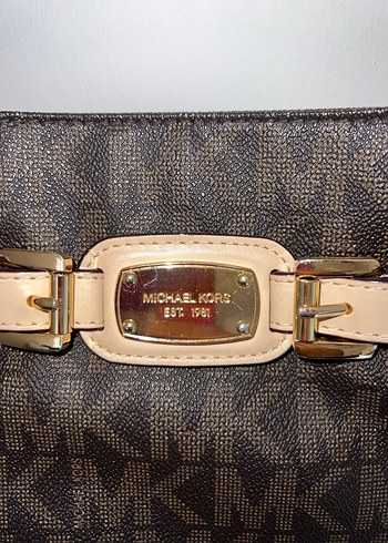 Beden Micheal Kors Kemer Detaylı Kahverengi Deri Kadın Çanta
