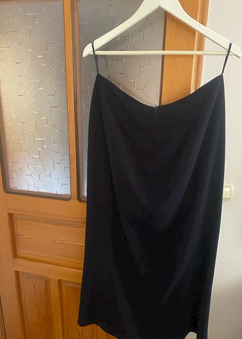 xl Beden Siyah Drapeli Kadın Uzun Etek