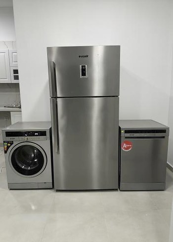 Arçelik Gri Ev Aletleri Seti Buzdolabı Çamaşır Makinesi Bulaşık Makinesi