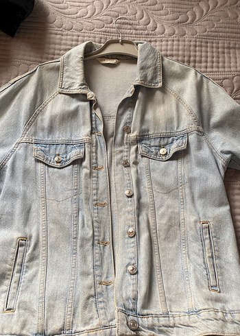 Düğmeli Kadın Denim Ceket