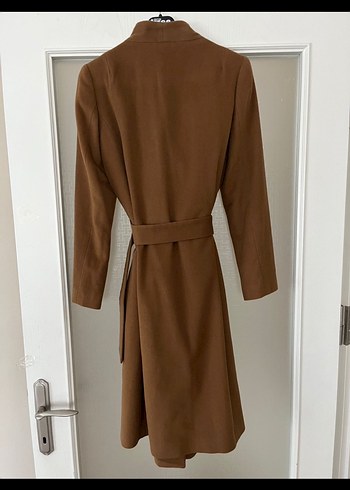 Silk & Cashmere Kahverengi Kuşaklı Kadın Kabanı