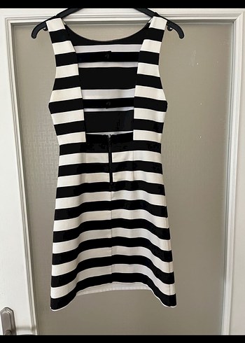Alice & Olivia Alice&Olivia Çizgili Kolsuz Midi Elbise