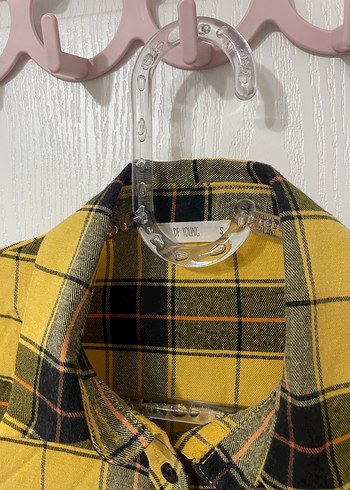 DeFacto Sarı Ekose Uzun Kollu Gömlek - Görsel 2