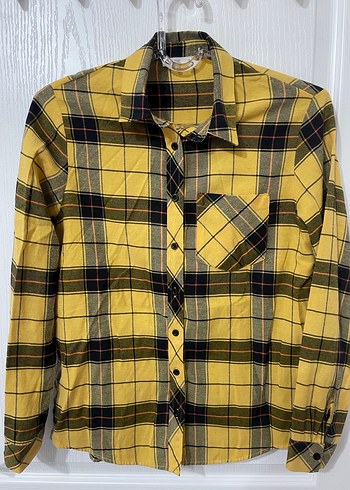 DeFacto Sarı Ekose Uzun Kollu Gömlek - Görsel 3