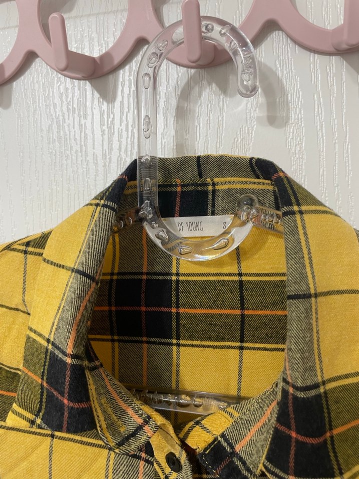 DeFacto Sarı Ekose Uzun Kollu Gömlek - Görsel 2