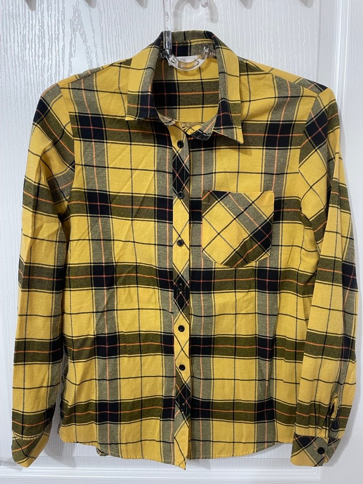 DeFacto Sarı Ekose Uzun Kollu Gömlek - Görsel 3