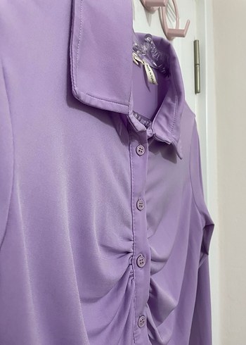 Koton Uzun Kollu Büzgülü Gömlek - Görsel 3