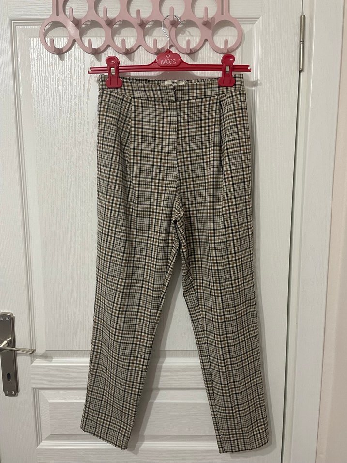 Koton Ekose Desenli Kadın Kumaş Pantolon - Görsel 2