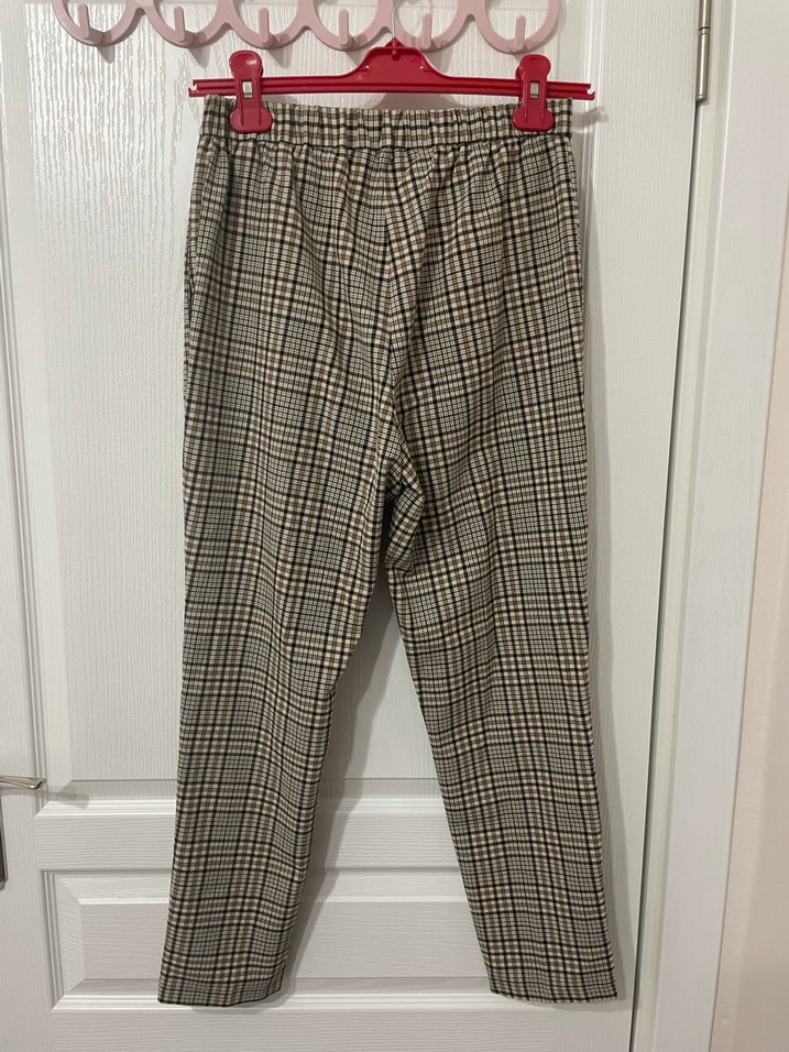 Koton Ekose Desenli Kadın Kumaş Pantolon - Görsel 4