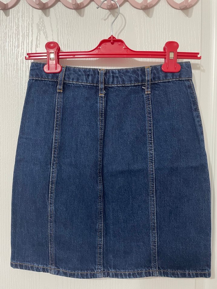 DeFacto Kadın Mavi Jean Etek - Görsel 2