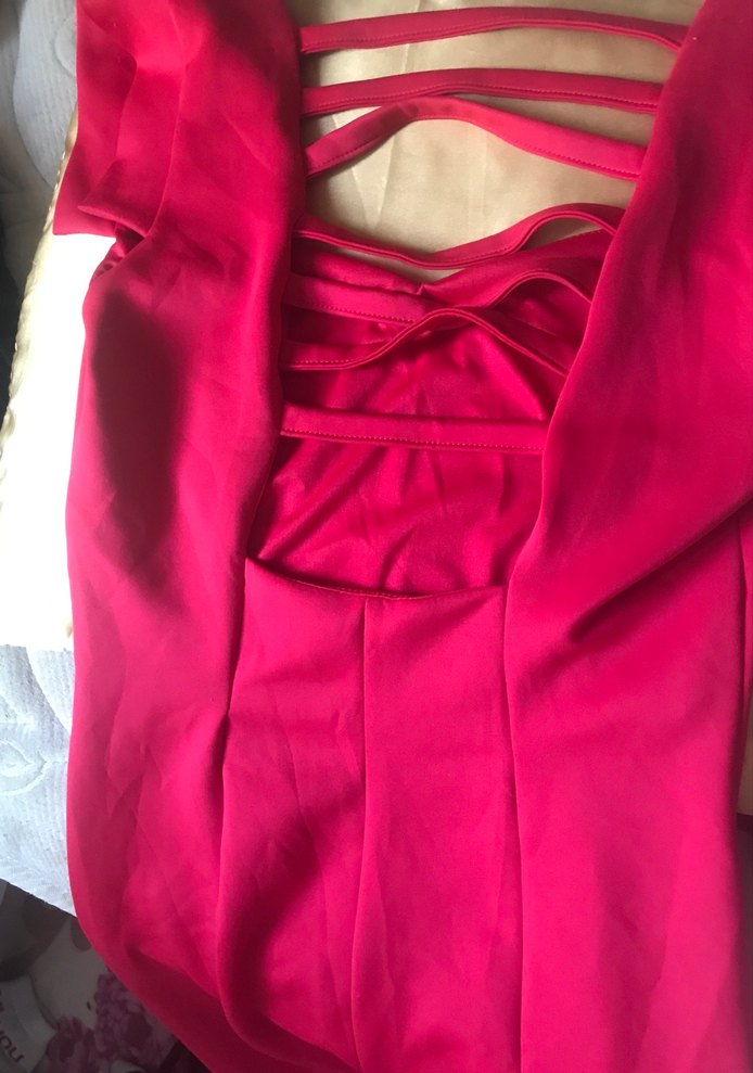 Kırmızı Uzun  elbise - Görsel 3