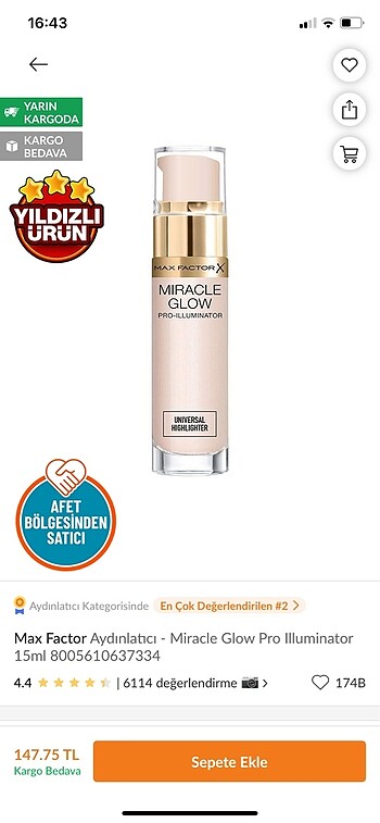 Max factor mıracle glow majyaj bazı