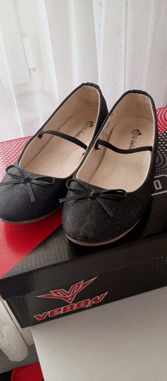 Kız Çocuk Siyah Lastik Fiyonk Detaylı Babet - Görsel 2