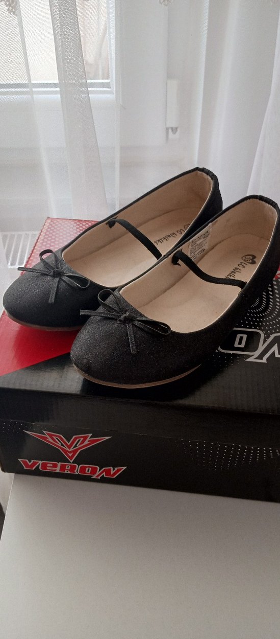 Kız Çocuk Siyah Lastik Fiyonk Detaylı Babet - Görsel 3