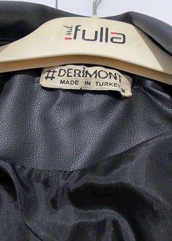 36 Beden Siyah Kemerli Mini Deri Biker Ceket
