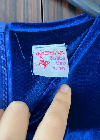 Kadın Mavi Süet Uzun Kollu Elbise - Görsel 2