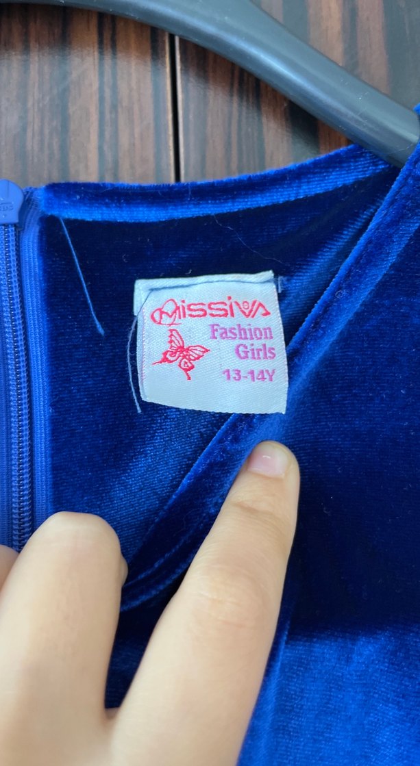 Kadın Mavi Süet Uzun Kollu Elbise - Görsel 2