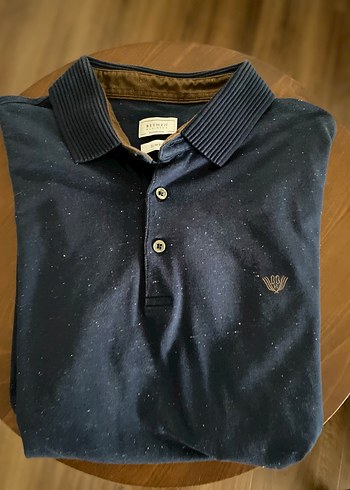 Düğmeli Lacivert Polo Tişört - Görsel 2