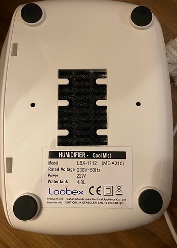 Loobex Beyaz Hava Temizleyici ve Nemlendirici - Görsel 3