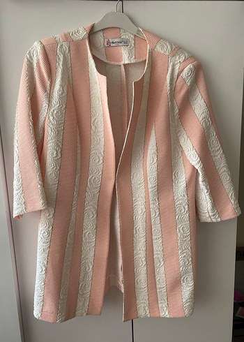 Pembe Midi Düğmeli Ceket