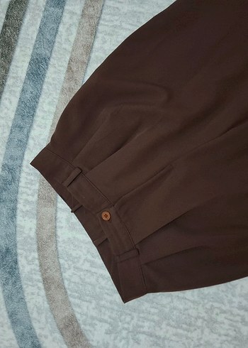 Diğer Kahverengi Midi Kumaş Kadın Pantolon