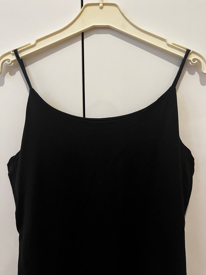 Zara Dikişsiz Siyah Askılı Kadın Tulum - Görsel 3