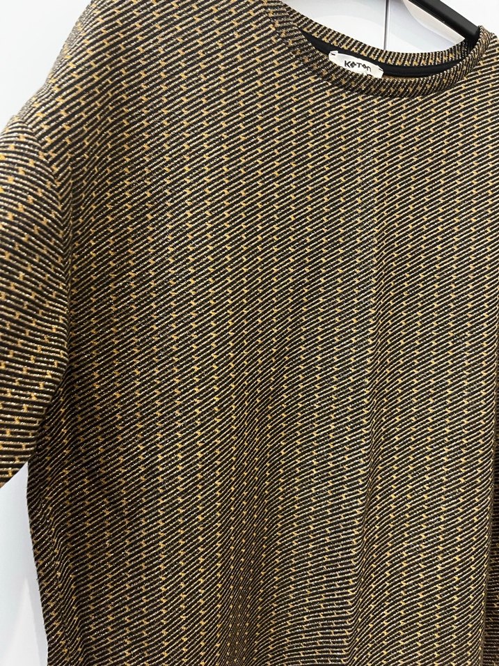 Kadın Kahverengi Triko Salaş Kazak - Görsel 3