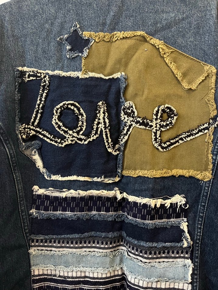 Düğmeli Kadın Kot Ceket, Salaş, Midi Boy - Görsel 4