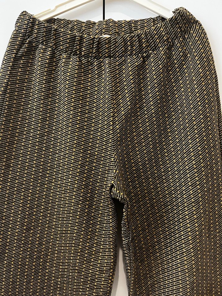 Kadın Kahverengi Keten Pilili Bol Pantolon - Görsel 2