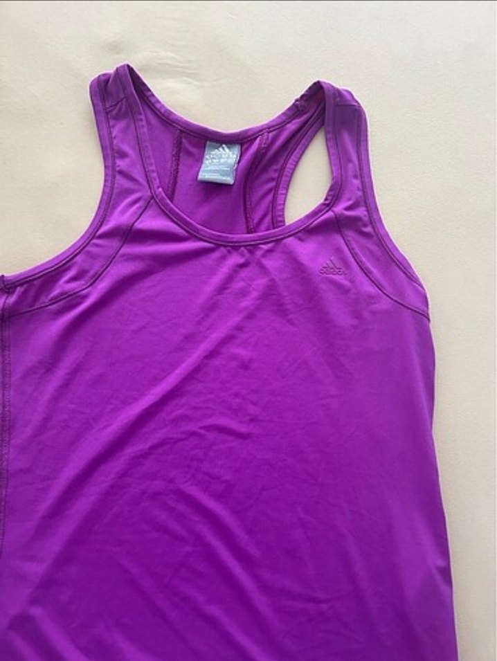 Mor V Yaka Adidas Spor Atlet - Görsel 2