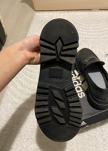 37 Beden siyah Renk Kadın Siyah Deri Tokalı Platform Topuklu Loafer