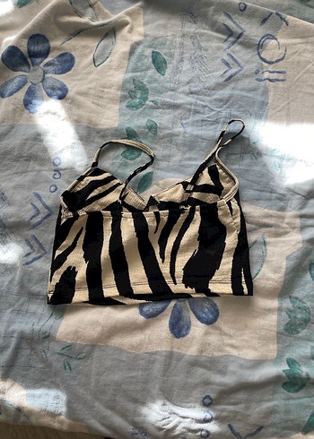 Addax Zebra Desenli Strappy Büstiyer