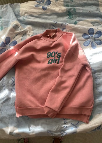 Koton Pembe Baskılı Oversize Kadın Sweatshirt