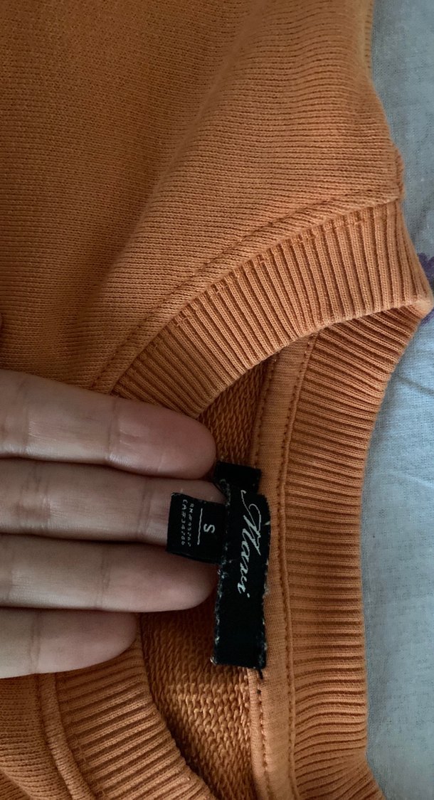 Kadın Camel Renk Baskılı Sweatshirt - Görsel 3