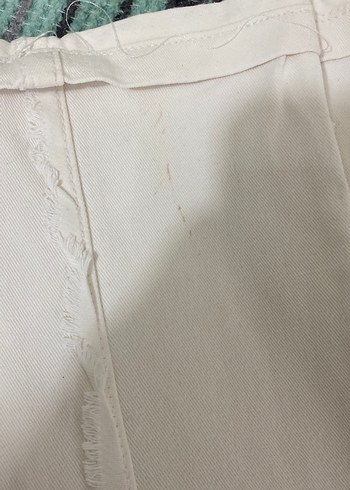 Bohem Tarz Beyaz Kadın Kot Pantolon - Görsel 2