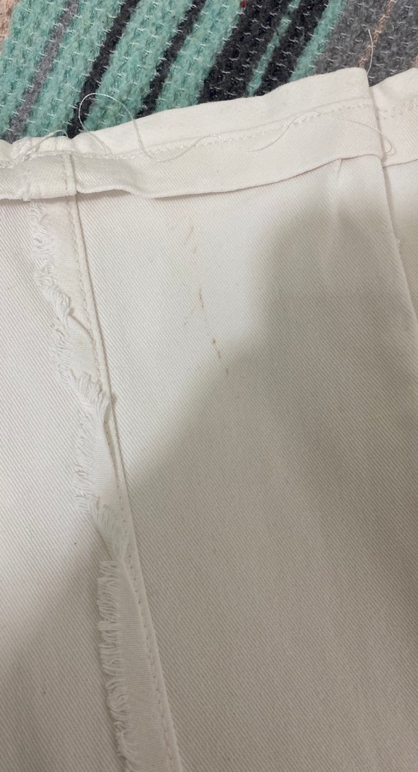 Bohem Tarz Beyaz Kadın Kot Pantolon - Görsel 2