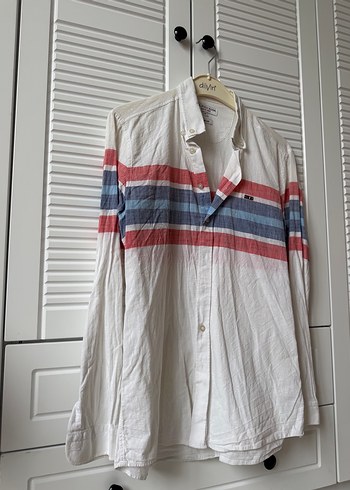 Erkek Uzun Kollu Çizgili Gömlek - Görsel 2