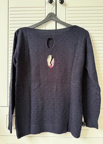 Nakışlı, Yuvarlak Yaka, Uzun Kollu Kadın Triko - Görsel 2