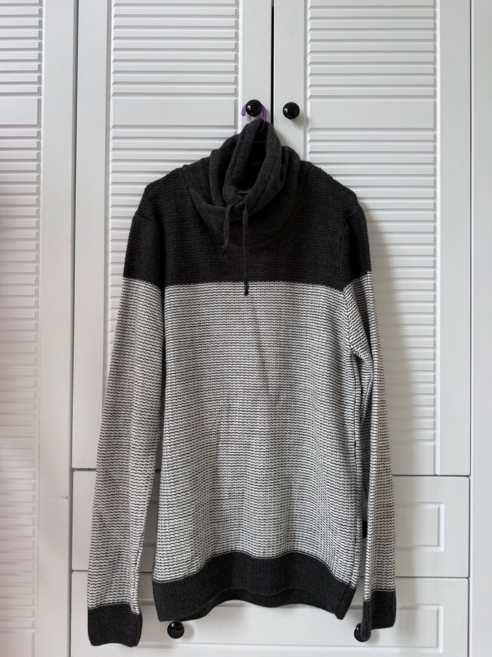 Gri Yarım Balıkçı Yaka Erkek Triko - Görsel 2