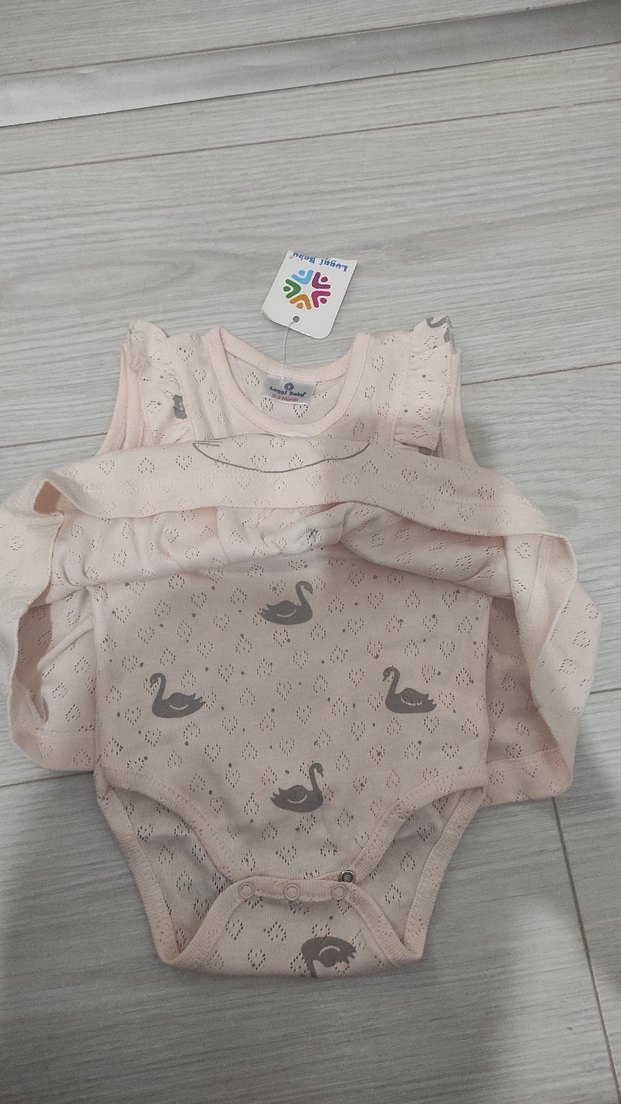 Kolsuz Fırfırlı Bebek Body Elbise - Görsel 2