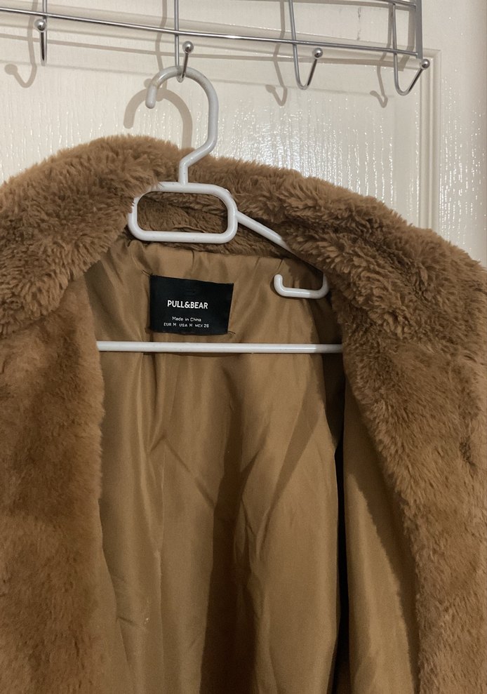 Kahverengi Kürklü Midi Kadın Ceket - Görsel 3