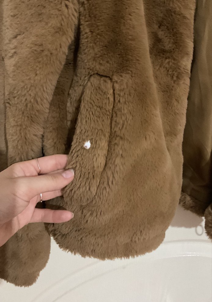 Kahverengi Kürklü Midi Kadın Ceket - Görsel 4