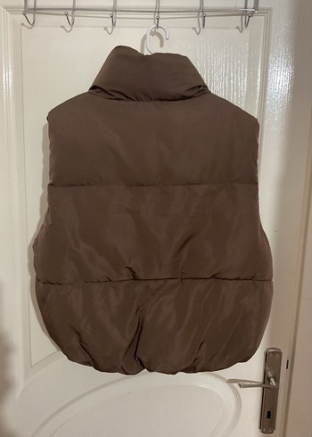 BERSHKA Kadın Fermuarlı Yumuşak Dokulu Yelek - Görsel 4