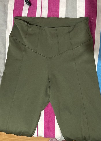 Koyu Yeşil Kadın Tayt - Görsel 3