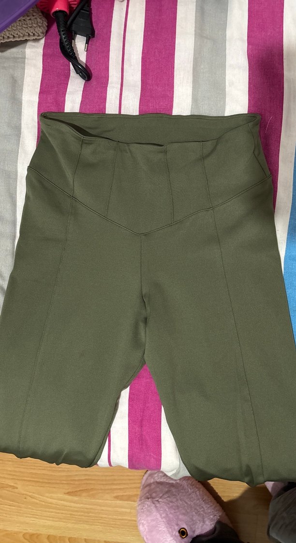 Koyu Yeşil Kadın Tayt - Görsel 3