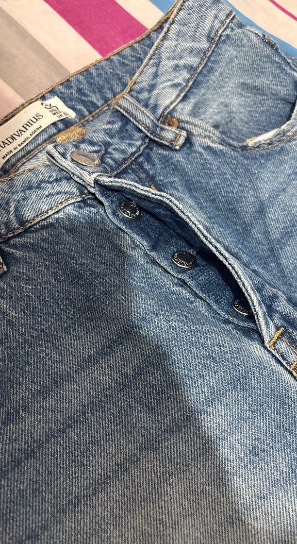 Kadın Mavi Denim boyfriend jean - Görsel 3